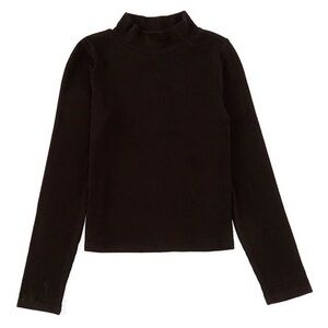 Copper Key Girls Black Mock Neck Long Sleeve Relaxed Fit Pullover Top size XL